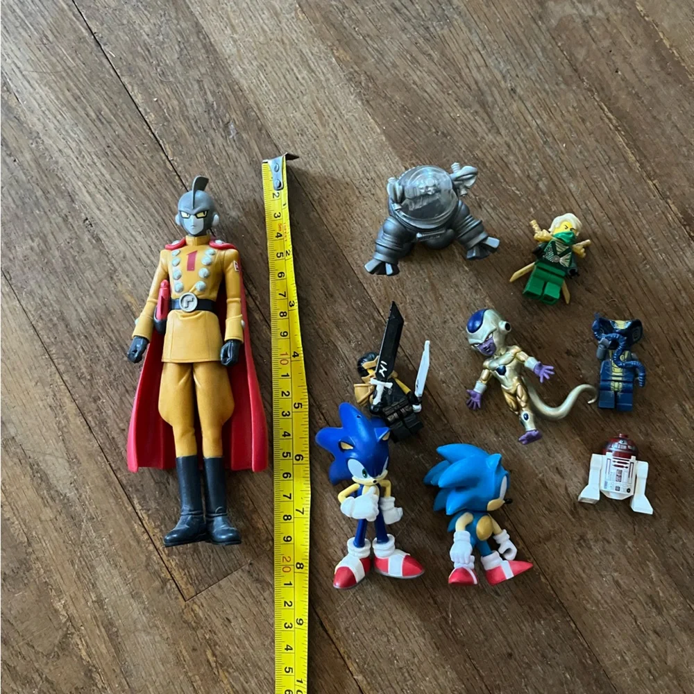 Mixed Kids Toy Figures Bundle - Blue, Yellow, Red, Gold, Silver